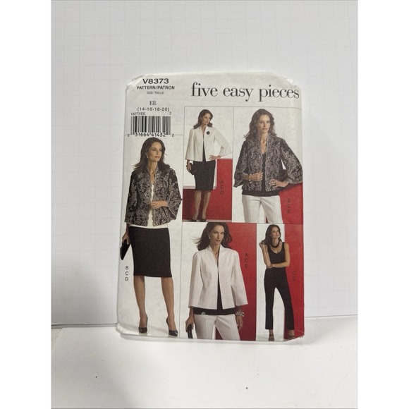 Vogue Sweaters - Vogue V8373 Women's Five Easy Pieces Pattern, Sizes 14-20 - NEW & UNCUT‎